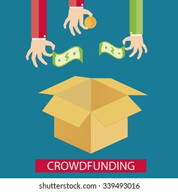 Modern vector illustration of crowdfunding