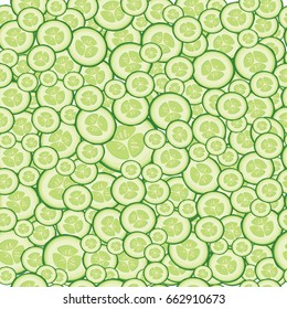 Modern vector illustration of Cucumber seamless pattern.