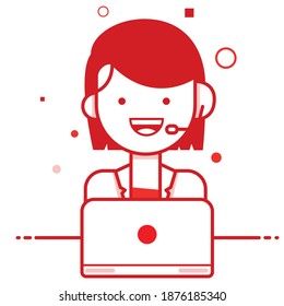
modern vector illustration of customer service