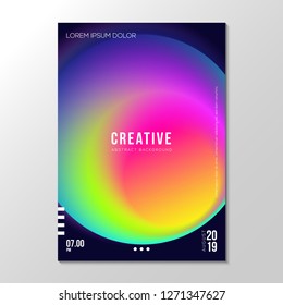 Modern vector illustration design of abstract gradient liquid shape and fluid neon color background suitable for club invitation, Electronic music festival, flyer and brochure cover design template