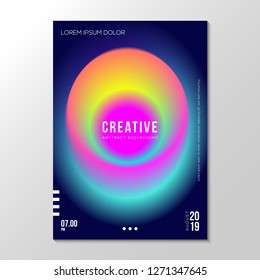 Modern vector illustration design of abstract gradient liquid shape and fluid neon color background suitable for club invitation, Electronic music festival, flyer and brochure cover design template