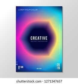 Modern vector illustration design of abstract gradient liquid shape and fluid neon color background suitable for club invitation, Electronic music festival, flyer and brochure cover design template