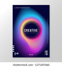 Modern vector illustration design of abstract gradient liquid shape and fluid neon color background suitable for club invitation, Electronic music festival, flyer and brochure cover design template