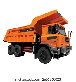 Modern Vector illustration of a dump truck.
