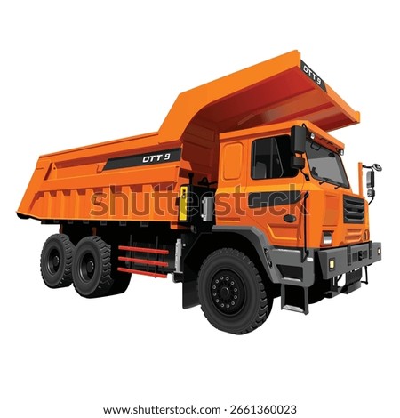 Modern Vector illustration of a dump truck.