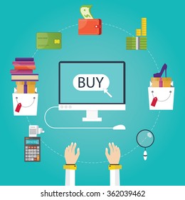 Modern vector illustration of finance items, economic instruments, money savings