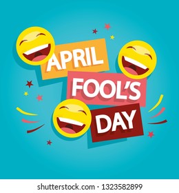 Modern vector illustration of Fool's Day. 1 april Day illustration.