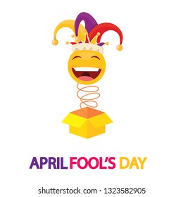 Modern vector illustration of Fool's Day. 1 april Day illustration.