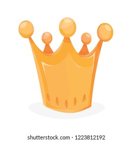 Modern vector illustration of Golden king crown royal 