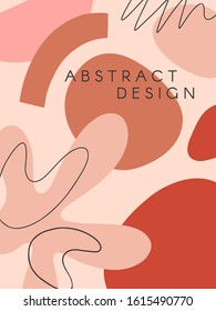 Modern vector illustration with hand drawn organic shapes and textures in pastel colors.Trendy contemporary design perfect for prints,flyers,banners,invitations,branding design,covers and more.