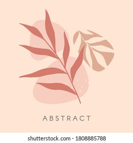 Ilustración vectorial moderna con formas orgánicas dibujadas a mano, texturas y florales. Fondo creativo de moda para publicaciones e historias en medios sociales, carteles, invitaciones,