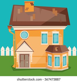 Modern vector illustration of home, home sweet home