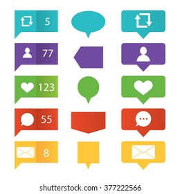 Modern vector illustration of icon set like,followers,comment icon set for social media and website