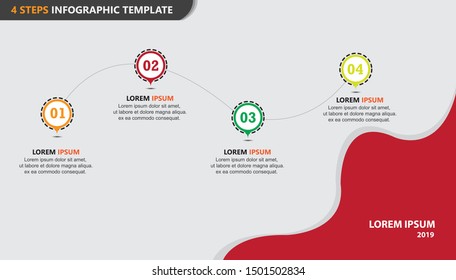 modern vector illustration Infographic design template with fresh icons and 4 options or steps. Can be used for process, presentations, layout, banner,info graph, promotion