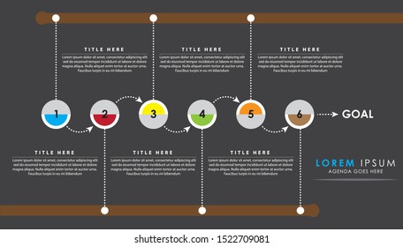 Modern vector illustration Infographic design template with  6 options or steps. Can be used for process, presentations, layout, banner,info graph