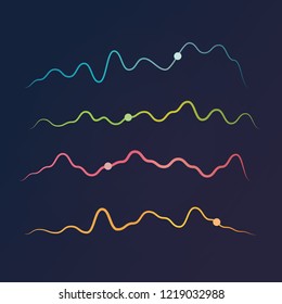 Modern vector illustration Infographic elements - bar and line charts with charts and diagram