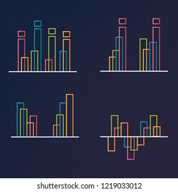 Modern vector illustration Infographic elements - bar and line charts with charts and diagram