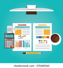 Modern vector illustration of new concept idea, business planing