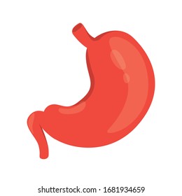 Modern vector illustration o human stomach icon.  Part of Gastrointestinal tract. Isolated on white background.