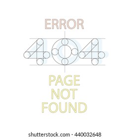 Modern vector illustration of Page not found. Error 404, connection error in a thin line