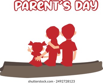 Modern Vector Illustration for Parent's Day with text Collection for Graphic Design Projects, Websites, Digital Content Creation and Social Media Posts
