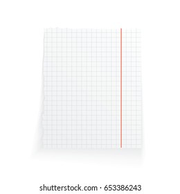 Modern vector illustration of ragged realistic stick and paper isolated on white background. Type of torn paper