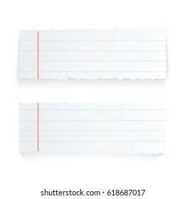 Modern vector illustration of ragged realisti? stick and paper isolated on white background