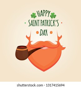 Modern vector illustration of Saint Patrick's Day. St. Patrick's Day symbols