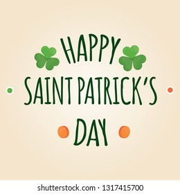 Modern vector illustration of Saint Patrick's Day. St. Patrick's Day symbols