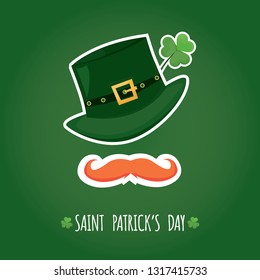 Modern vector illustration of Saint Patrick's Day. St. Patrick's Day symbols
