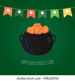 Modern vector illustration of Saint Patrick's Day. Saint Patrick's Day invitation.