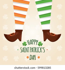 Modern vector illustration of Saint Patrick's Day. Saint Patrick's Day invitation.