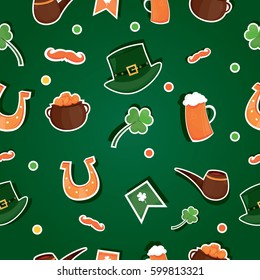 Modern vector illustration of Saint Patrick's Day. Saint Patrick's Day invitation.