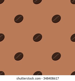 Modern vector illustration of seamless coffee beans 