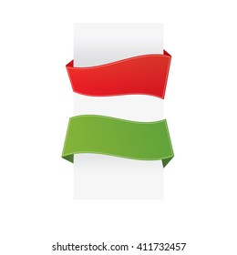 Modern vector illustration of  Set of Ribbons and Labels. Set of banners