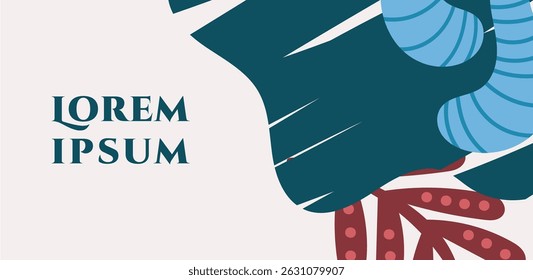 Modern vector illustration showcasing design, creativity, and business through abstract geometric elements. Ideal for posters, flyers, advertising agencies, digital marketing.
