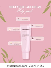 Modern vector illustration showing users rating and reviewing skincare and beauty products online. Concept of customer feedback, product reviews, and cosmetic brand engagement.