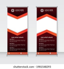 Modern Vector illustration Signboard Advertising Brochure vertical Roll Up X-banner Template graphic design bandera enrollar diseño