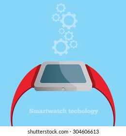 Modern vector illustration of smart watch technology