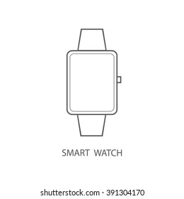 Modern vector illustration of smart watch icon on white background 