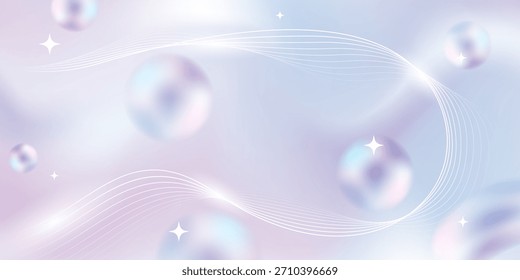 Ilustración vectorial moderna en colores pastel suaves.