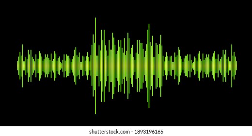Moderne Vektorgrafik von Sound-Equalizer auf schwarzem Hintergrund.