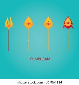 Modern vector illustration of spear symbol holiday Thaipusam