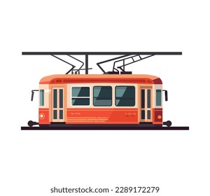 Modern vector illustration of transport tram icon isolated
