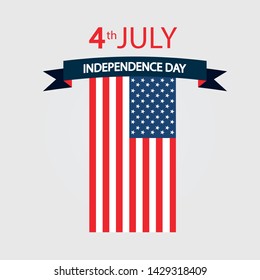 Modern vector illustration of USA Independence Day.
Celebration of Fourth of July in United States of America.
Background for greeting cards, banners, posters
