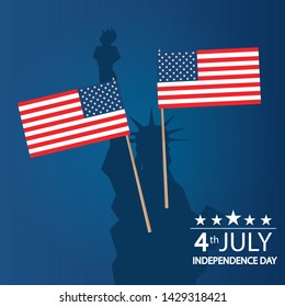 Modern vector illustration of USA Independence Day.
Celebration of Fourth of July in United States of America.
Background for greeting cards, banners, posters
