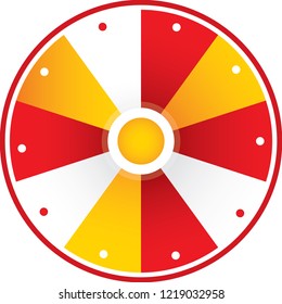 Modern vector illustration of wheel of fortune isolated on white background 