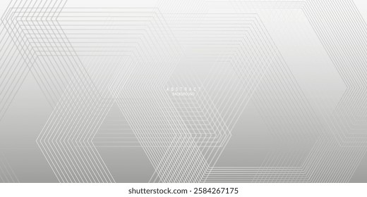 modern vector illustration of white and grey abstract background with hexagon design