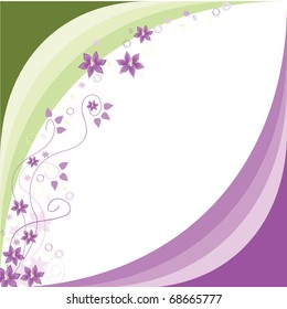 modern vector illustration,floral elements with abstract shapes,ink blots
