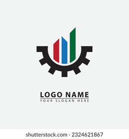 modern vector industrial building logo icon. Abstract vector graphics simple elegant flat illustration style.